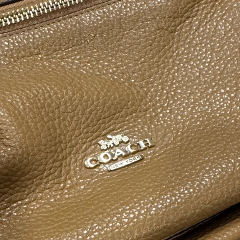 Coach Backpack Tan Pebbled Leather Large Charlie Backpack - Picture 15 of 17